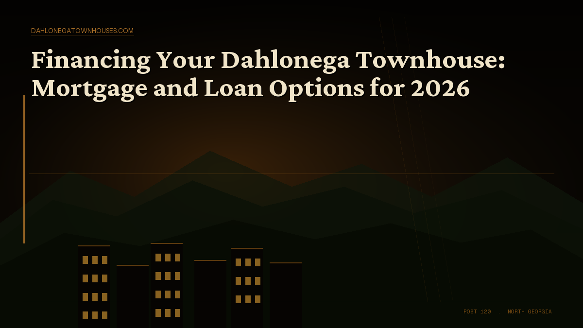 Financing Your Dahlonega Townhouse: Mortgage and Loan Options for 2026