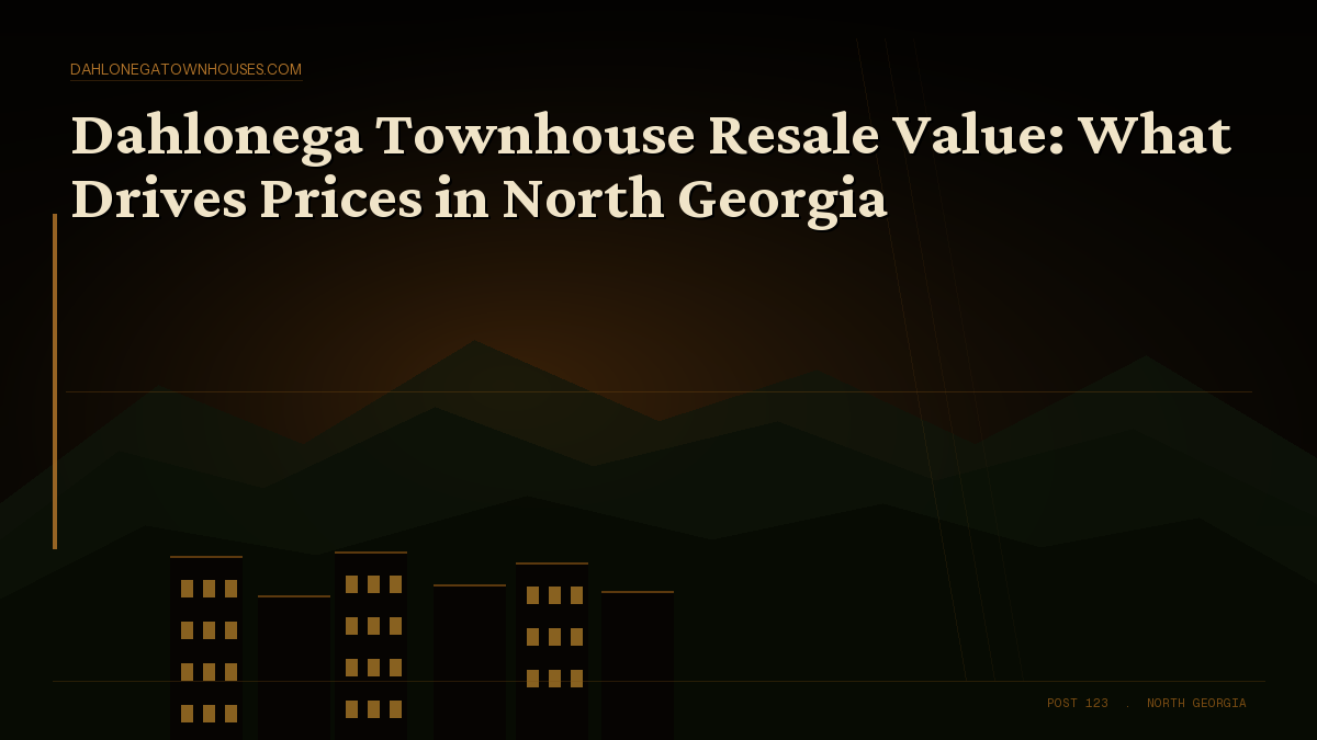 Dahlonega Townhouse Resale Value: What Drives Prices in North Georgia